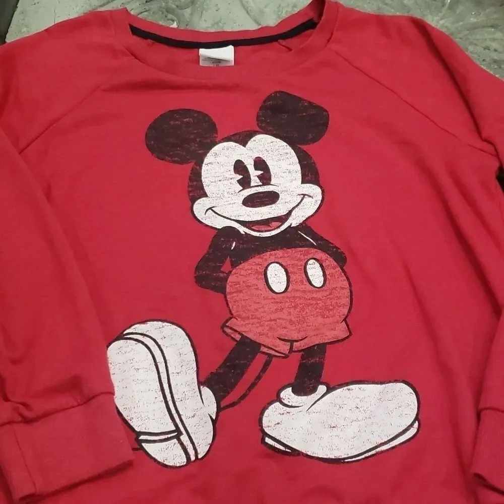 DISNEY MICKEY MOUSE WOMENS SLOUCHED  SWEATSHIRT - Picture 4 of 7